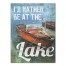 I'd Rather Be At The Lake 18x24 Canvas Wall Art