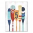 Row Of Boat Paddles 30x40 Canvas Wall Art
