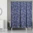 Oar Pattern 71x74 Shower Curtain