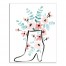 Floral Bootie 11x14 Canvas Wall Art