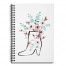 Floral Bootie 6x8 Ruled Spiral Notebook