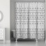 Black and White Tribal Pattern 71x74 Shower Curtain
