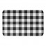 Black and White Buffalo Check Plaid 34x21 Bath Mat