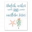 Starfish Wishes and Mistletoe Kisses 11x14 Canvas Wall Art