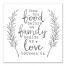Bless This Food Family and Love 12x12 Canvas Wall Art