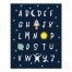 Space Alphabet 11x14 Canvas Wall Art
