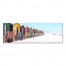 Bathing Beach Boxes 12x36 Canvas Wall Art