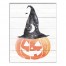 Jackolantern Witch 11x14 Canvas Wall Art