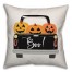 Boo Jackolantern Truck 18x18 Spun Poly Pillow