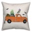 Orange Halloween Truck 18x18 Spun Poly Pillow