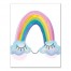 Watercolor Rainbow Cloud Eyes 11x14 Canvas Wall Art