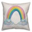 Watercolor Rainbow Cloud Eyes 18x18 Spun Poly Pillow