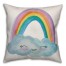 Watercolor Rainbow Face 18x18 Spun Poly Pillow
