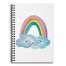 Watercolor Rainbow Face 6x8 Ruled Spiral Notebook