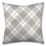 Gray Plaid 26x26 Tufted Floor Pillow - Square