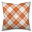 Orange Plaid 26x26 Tufted Floor Pillow - Square