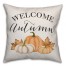 Welcome Autumn Leaves 18x18 Spun Poly Pillow