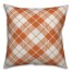 Orange Plaid 18x18 Spun Poly Pillow