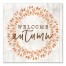 Welcom Autumn Wreath 16x16 Canvas Wall Art