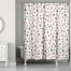 Red and Black Snowflake Pattern 71x74 Shower Curtain