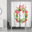Noel Ornament Wreath 71x74 Shower Curtain