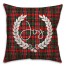 Joy and Peace Plaid 18x18 Spun Poly Pillow