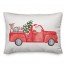 Red Christmas Truck 14x20 Spun Poly Pillow