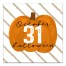 October Pumpkin 20x20 Canvas Wall Art