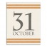Halloween Date on Linen 16x20 Canvas Wall Art