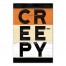 Creepy Wood Slats 12x18 Canvas Wall Art