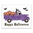 Happy Halloween Truck 16x20 Canvas Wall Art