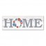 Home Patriotic Wreath 12x36 Canvas Wall Art