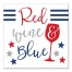 Red Wine and Blue  16x16 Canvas Wall Art
