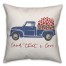 Land that I Love Patriotic Truck 18x18 Spun Poly Pillow