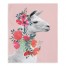 Boho Floral Llama 50x60 Tapestry