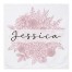 Blush Floral Sketch Personalized 57x57 Personalized Tapestry