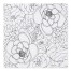 Black and White Sketched Floral 57x57 Tapestry