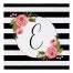 Personalized Floral Stripe 57x57 Personalized Tapestry