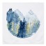 Watercolor Trees 57x57 Tapestry