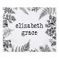 Black and White Personalized Botanicals 50x60 Personalized Tapestry