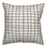 Drawn Plaid in Black Pillow
