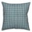 Drawn Plaid in Blue Pillow