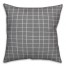 Drawn Plaid in Gray Pillow