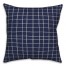 Drawn Plaid in Blue Pillow