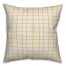 Drawn Plaid in Yellow Pillow