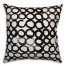 Ink Circles in Black Pillow