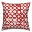 Ink Circles in Red Pillow