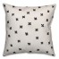 Ink Cross Pattern in Black Pillow