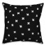 Ink Cross Pattern in Black Pillow