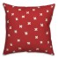 Ink Cross Pattern in Red Pillow